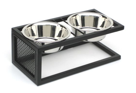 Pets Stop Cantilever Double Dog Diner angular view
